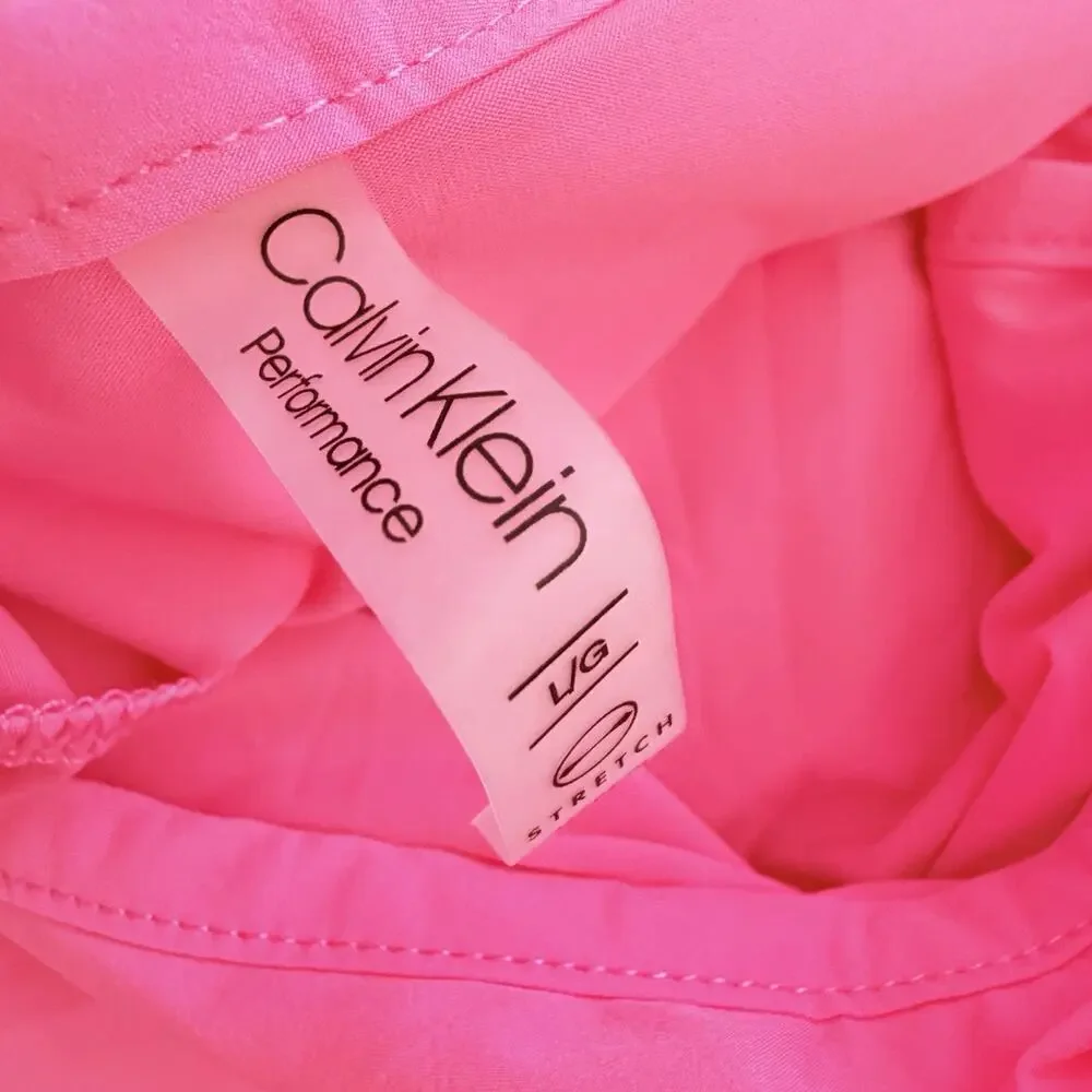 New Calvin Klein Performance Pink Pickleball Tennis Exercise Dress Large NWT